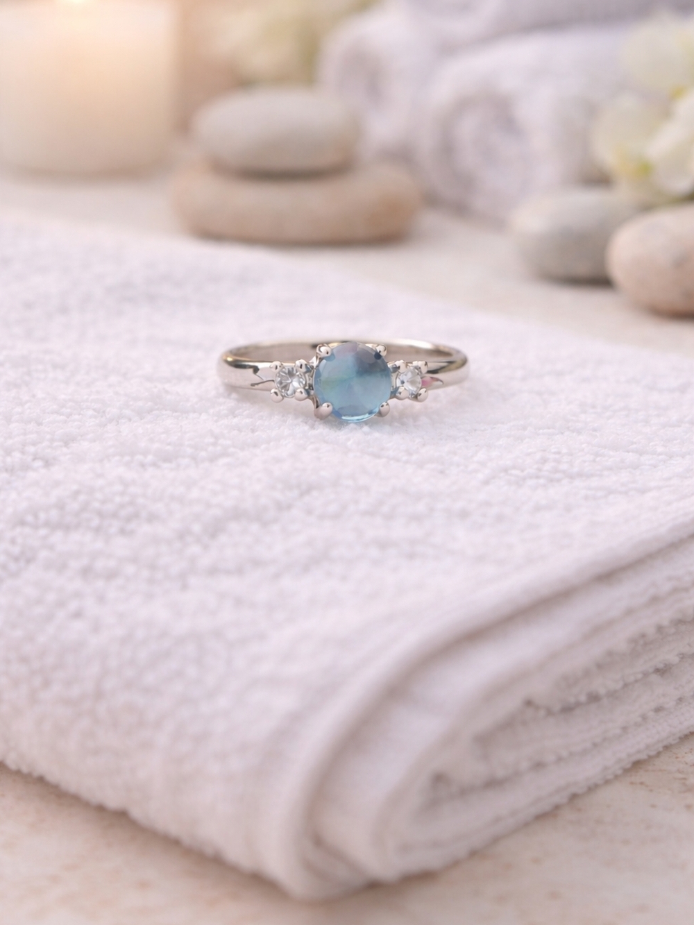 💙 Aquamarine Copper Expandable Ring 💙